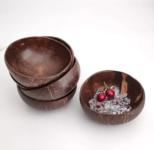 멋진 수공예 선물 세트 코코넛 그릇 불규칙한 모양 천연 코코넛 쉘 그릇
