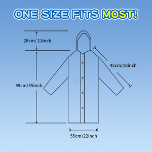 Poncho de <span class=keywords><strong>pluie</strong></span> imperméable EVA <span class=keywords><strong>veste</strong></span> imperméable réutilisable pour garçons filles manteau de <span class=keywords><strong>pluie</strong></span> d'urgence avec capuche et manchon élastique - Product Image 3
