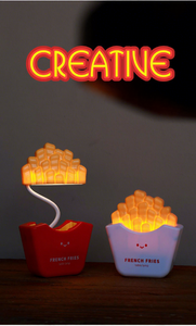 Série de mini-lampes de nuit créatives, tube souple en forme de frites, petite lampe de table moderne à commande tactile LED, rechargeable par USB - Product Image 5