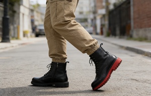 Polierte schwarze Parade-Stiefel für Kadetten, Zeremonienuniformen, Marschkapellen, Ehrengarde, formelle Anlässe, Parade-Stiefel - Product Image 3