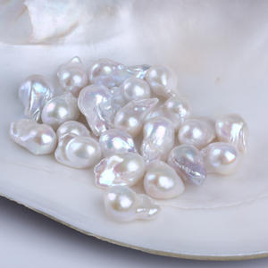 ไข่มุกโค้ชสีขาวขนาด 15-17 มม. ไข่มุกน้ำจืดทรงบาร็อคแบบเคชิ สำหรับทำสร้อยคอ DIY ไข่มุกแบบหลวม - Product Image 1