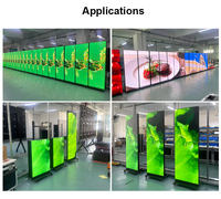 Layar Iklan LED Poster Lipat Indoor 2.5mm dengan Kecerahan 1000cd Resolusi 1080P Warna Hitam