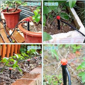 Système d'irrigation goutte à goutte 15m, kit 40 têtes, double tube PVC, arrosage automatique, brumisation pour jardin et plantes - Product Image 1