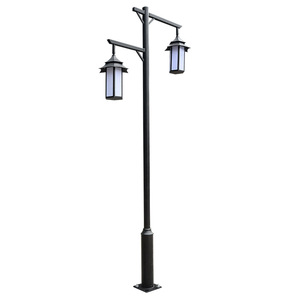 เสาไฟสวนเหล็กกลางแจ้ง LED แสงวอร์มไวท์ 2700K IP66 AC 85-265V พร้อมเซ็นเซอร์ตรวจจับความเคลื่อนไหว  แบบติดตั้งถาวร ใช้พลังงานแสงอาทิตย์ รับประกัน 10 ปี - Product Image 2