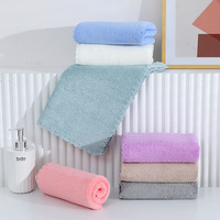 Usine directe personnelle hôtel main visage serviette ensembles voyage corail velours absorbant serviette avec capuche