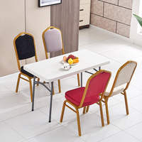 Chaises de salle à manger modernes en fer de luxe pour hôtels, mariages, banquets, réunions VIP, restaurants, événements, fêtes, églises