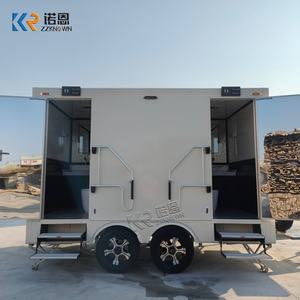 Remorque de <span class=keywords><strong>douche</strong></span> mobile, toilettes portables à 2 portes, remorque de toilettes mobiles avec lavabo pour mariage, fête, parc - Product Image 2