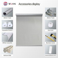 Persianas de ventanas motorizadas inteligentes con Wifi, persianas enrollables de control remoto con batería para ventana opaca
