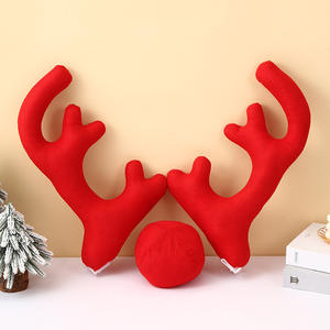 New Glitter Antlers Décoration de <span class=keywords><strong>voiture</strong></span> créative <span class=keywords><strong>Arbre</strong></span> de Noël de <span class=keywords><strong>canne</strong></span> à sucre rouge et blanc - Product Image 1