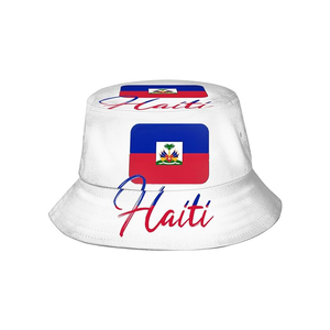 Sombreros de Pescador Divertidos con la Bandera de Haití para Eventos Deportivos, <span class=keywords><strong>Gorra</strong></span> de <span class=keywords><strong>Sol</strong></span> Haitiana de Moda para Decoración al Aire Libre - Product Image 1