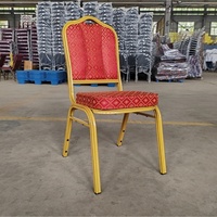 Chaises modernes de haute qualité avec cadre doré, tissu rembourré, couleurs personnalisées, pour hôtels, mariages et événements