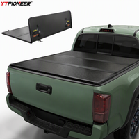 Couvre-benne rigide pliable en trois parties pour Toyota TRD Offroad Pickup 2018-2021, noir, manuel
