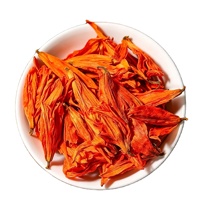 Bunga Lily Kering Oranye Cerah, Bunga Utuh yang Dapat Dimakan untuk Teh, Grosir dalam Jumlah Besar