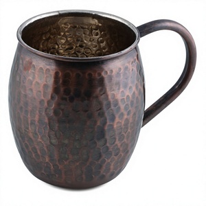 Handcrafted Copper Moscow Mule <b>Mug</b> Hammered Finish Vintage Style Eco-Friendly Heat Resistant for Cold Drinks Party Use Gift <b>Box</b> - Product Image 1