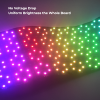 Matrice LED RGB adressable 32 pixels, feuille LED SMD5050 192 LED DC24V 42W IP20, panneau LED flexible à double couche de cuivre, découpable, garantie 3 ans