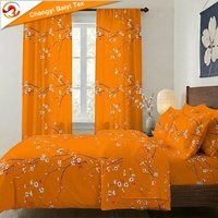 Parure de lit en polyester, magnifique housse de couette avec rideaux, ensemble de literie de luxe rouge 6 pièces, fournisseur