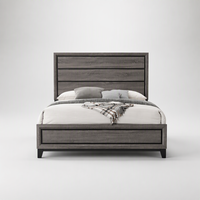 Ensemble de meubles de chambre à coucher 5 pièces moderne et contemporain pour lit King Size, comprenant lit, coiffeuse, commode et tiroirs, hauteur réglable, pour maison et hôtel