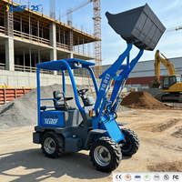 Chargeuse sur pneus électrique de qualité fiable, capacité de charge de 600 kg, vitesse maximale de 16 km/h, freinage sur 4 roues pour routes rurales et petits projets de construction