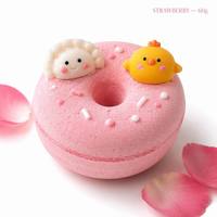 Bombes de bain effervescentes hydratantes en forme de donut, parfum personnalisé, marque privée, vente en gros pour enfants