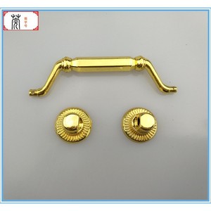Guan Yan Wujin Zinc Alloy <b>Handle</b> 96mmx25mm Polished Gold Drawer <b>Cabinet</b> Door <b>Handle</b> - Product Image 4