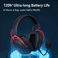 Casque de jeu sans fil HECATE G5 2.4G, 3 modes, son surround 7.1, haut-parleur de 53 mm, microphone à réduction de bruit, casque pour PC