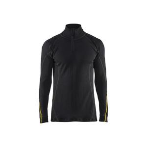 BLAKLADER - 4796107599004XL Sous-vêtement ignifuge haut demi-zip 68% laine mérinos Noir VÊTEMENTS DE TRAVAIL RÉSISTANTS AUX FLAMMES - Product Image 1