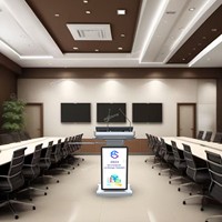 Pupitre numérique intelligent de 15,6 pouces avec écran pour une utilisation en classe et des présentations interactives en conférence