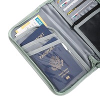 Portefeuille de voyage anti-RFID avec logo personnalisé, MOQ 10 pièces, production rapide en 3-7 jours, porte-passeport, organiseur de documents, porte-cartes de crédit