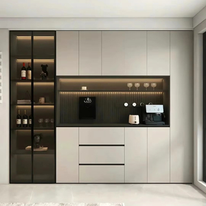 Tủ trưng bày rượu vang phong cách retro hạng nặng thiết kế truyền thống cho bộ sưu tập rượu vang gia đình giải pháp nội thất phòng khách hiệu quả - Product Image 1