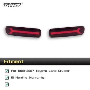 ไฟสะท้อนแสงกันชนหลังรถยนต์ TYPY สำหรับ Lexus LX470 สำหรับ Toyota Land Cruiser ไฟเบรก LED ไฟท้าย ไฟเลี้ยว ปี 1998-2007 - Product Image 2