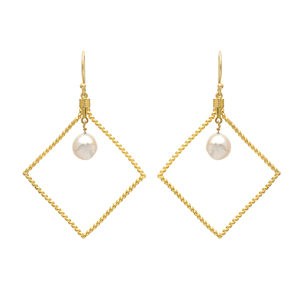 2025 bijoux de mode boucles d'oreilles perle à la mode 925 argent Sterling plaqué or fait à la main Vintage perle boucles d'oreilles - Product Image 1