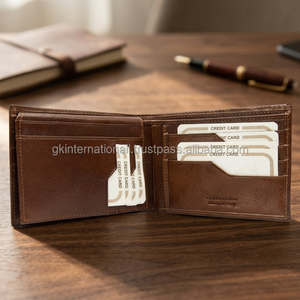 Factory Direct Sales Fashion Genuine Leather <b>Wallet</b> <b>Men</b> Minimalist <b>Wallets</b> RFID <b>Wallet</b> - Product Image 1