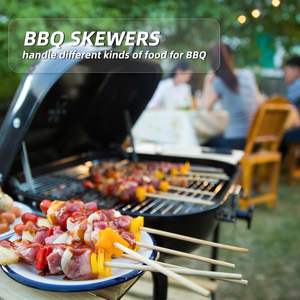 100 Uds. Pinchos de madera de 12 pulgadas, pinchos de bambú, pinchos de frutas, palitos de fuente de <span class=keywords><strong>Chocolate</strong></span>, palitos de Fondue para aperitivo, barbacoa - Product Image 6