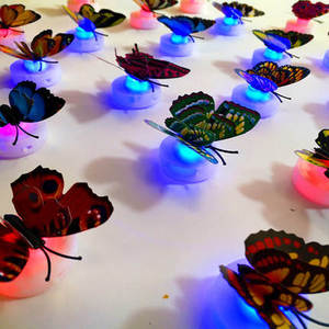 Lampada da Parete a LED a Forma di Farfalla, Adesivo Luminoso Notturno Singolo o Doppio <span class=keywords><strong>per</strong></span> Giardino, Cortile, Prato, Decorazione <span class=keywords><strong>per</strong></span> Feste - Product Image 4