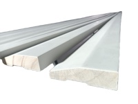 Plinthe murale moderne en bois massif et plastique, durable, écologique, apprêtée blanche, tailles personnalisées, facile à poser