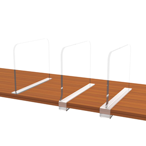 12pcs Sustainable Clear Multi-Functional <b>Plastic</b> Acrylic <b>Shelf</b> Divider for Wood Closets and Organizers - Product Image 3