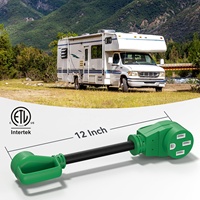 Linsheng NEMA TT-30P to NEMA 14-50R konverter listrik tulang anjing dengan pegangan pemutus 30 Amp sampai 50 Amp RV kabel adaptor untuk RV Camper