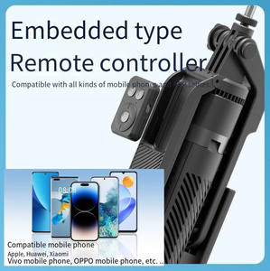 Aleación de aluminio A14 1,8 m de altura Transmisión en vivo Soporte de trípode de piso Selfie Stick Cuadripod Tetrapod Selfie Stick con anillo de luz - Product Image 4