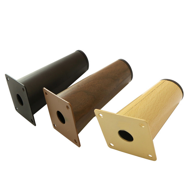 WINSTAR Popular Simple Oblique Cone Metal Wood Grain Sofa Legs for TV Cabinet Feet