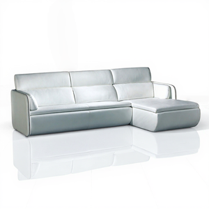 Ensemble de canapé sectionnel modulaire en cuir blanc nordique canapé inclinable compressible confortable pour salle à manger salon facile pratique - Product Image 4