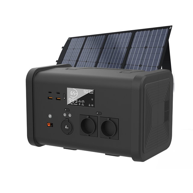 Rechargeable 700W AC Pure Since Wave Outdoor Power Station Portable Solar Generator 2000W with Inverter