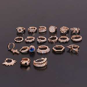 Luckyw — <span class=keywords><strong>Mini</strong></span> boucles d'oreilles en Zircon CZ <span class=keywords><strong>pour</strong></span> hommes, anneau en or, grand, bijoux, Cartilage, Helix, Tragus, Lobe, Piercing - Product Image 2