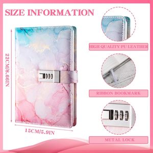 <strong>Diary</strong> with Lock, A5 <strong>Lockable</strong> Journal, PU Leather Combination Gift Box Set Lock <strong>Diary</strong> - Product Image 2