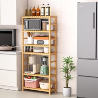 Étagère de rangement en bambou à 6 niveaux, bibliothèque haute avec étagères réglables, étagère de rangement multifonctionnelle pour salle de bain, cuisine