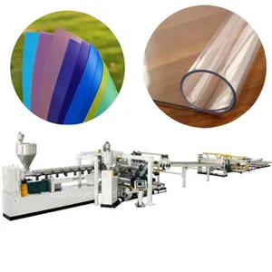 PVC soft rigid transparent sheet board extruding making machine production plastic extrusion line