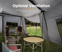 Tente de camping autoportante SAN HIMA pour voiture tout-terrain 4x4, auvent latéral 270 degrés avec paroi latérale