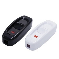 Interrupteur à bascule marche/arrêt en ligne 10A Interrupteur de câble pour lampe de bureau avec indicateur LED Bouton lumineux