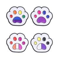 Broche en émail motif patte de chat arc-en-ciel drapeau LGBT, mignonne, pour sac à dos, veste, badge, bijou, cadeau pour amis
