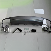 Lips Bumper Belakang ABS Berkualitas Tinggi PNB Baru untuk Knalpot 2013-2016 Audi A4/S4 B8.5, Model Pasang Sekrup, dengan Potongan untuk Sensor Park Assist, Upgrade