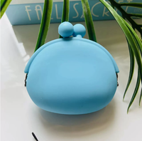 Porte-monnaie en silicone personnalisé avec logo circulaire Pochette étanche pour femmes et filles avec fermeture éclair Mini porte-monnaie en silicone